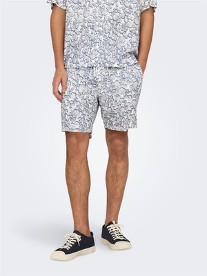 Only & Sons Onstel Dash Lıfe Reg Aop Shorts Erkek Beyaz Şort - 22032734