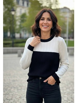 Yusgos Kadın Bisiklet Ajurlu Yüksek Kaliteli Triko Kazak