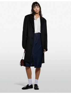 Sisley   %100 Viskoz Asimetrik Oversize Gömlek