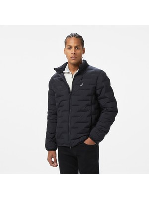 Nautica Erkek Siyah Standart Fit Dik Yaka Mont.0tb