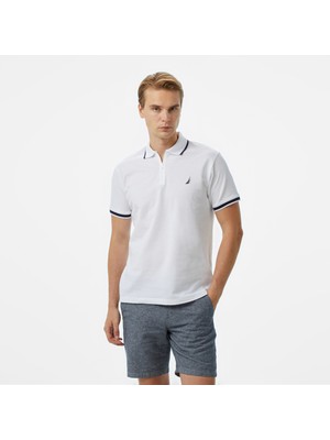 Nautica Erkek Beyaz Classic Fit Polo Yaka T-Shirt.1bw
