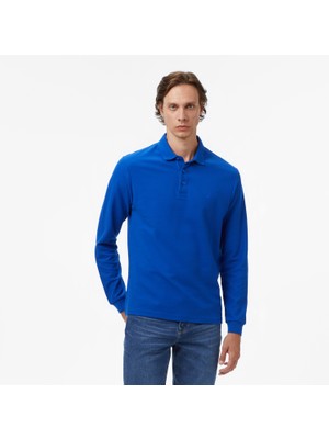 Nautica Classic Fit Uzun Kollu Polo Yaka Erkek Mavi T-SHIRT.40P