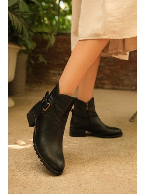 Bunte Kadın Topuklu Bot - Siyah