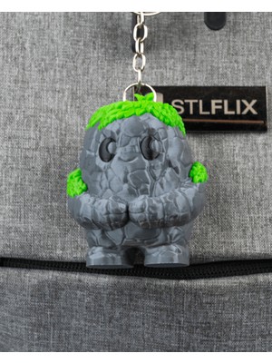 Flexilab Creative Pebbi Taş Doğa Ruhu 3D Anahtarlık Figür – Koleksiyonluk Sevimli Fantastik Karakter Oyuncak - Hediyelik Model