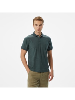 Nautica Erkek Yeşil Classic Fit Desenli Polo.3uh