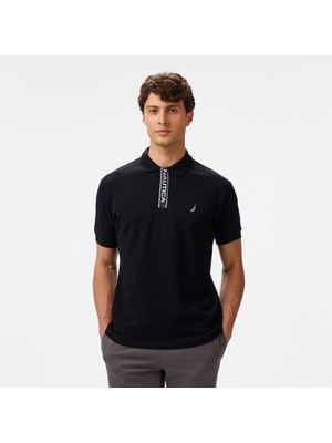 Nautica Erkek Siyah Classic Fit Polo Yaka T-Shirt.0tb