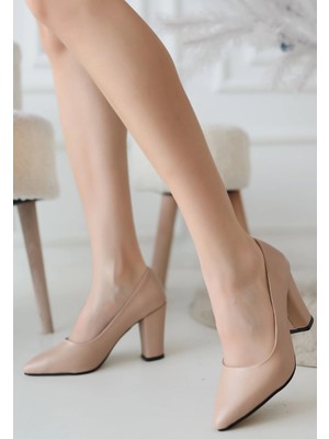 Mg Giort Nude Cilt Topuklu Ayakkabı