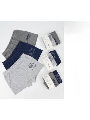 Queen Kids Queenkids Erkek Çocuk Iç Giyim K128492 Halley Boxer Gri