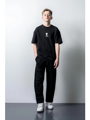 Queen Kids Queenkids Erkek Çocuk 7726 Tişört Siyah