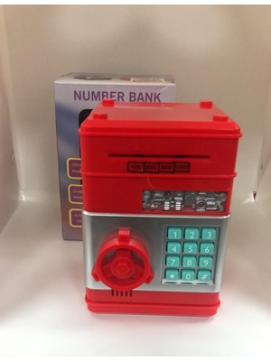 Lebron Kırmızı Renk Atm Şifreli Otomatik Kağıt Para Alan Kasa Kumbara