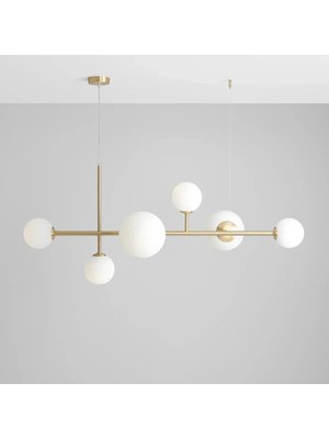 Avize Pazarı Iso Altın Opal Camlı Ledli Sarkıt Avize