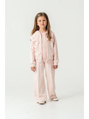 Queen Kids Queenkids Kız Çocuk 52012 Ceketli Takım Somon