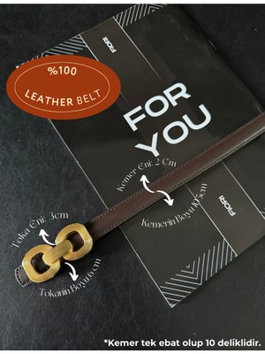 Fiori Hakiki Bombeli Deri Tasarım Uzun Tokalı Ince Kadın Kemeri, Ceket Kemeri, Gömlek Kemeri