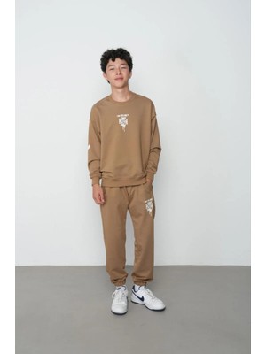 Queen Kids Erkek Çocuk Takım 8139 2 Iplik Townma Camel