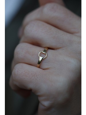 Yenigün Kuyumculuk 14 Ayar Altın Halka Detaylı Sade Yüzük