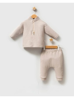 Queen Kids Queenkids Erkek Bebek 5655TAKIM Gri