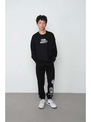 Queen Kids Erkek Çocuk Takım 8133 2 Iplik Mıckey Siyah