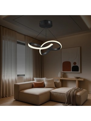 Auras Modern Sarkıt Avize – Ultra LED Beyaz Işık, Salon ve Mutfak Için Şık Aydınlatma