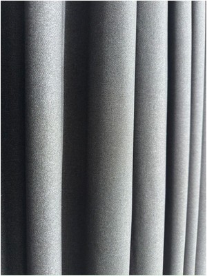 Taç Meyra Parlak Pamuklu Antrasit Fon Perde 1/3 Sık Pile