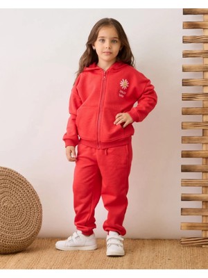 Queen Kids Queenkids Kız Çocuk 3900-040 Takım Smıley Kırmızı
