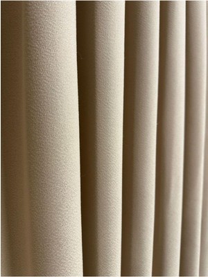 Taç Matsu Krem Pamuklu Fon Perde 1/3 Sık Pile