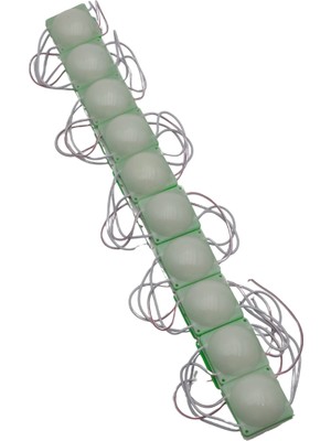 Powerr Led Aydınlatma 12 Volt 2 Watt Yeni Model Yeşil Cob LED Modül IP65 10 Adet Modül