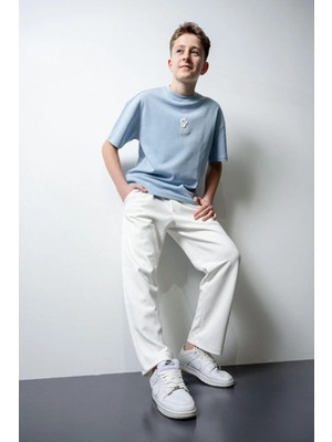 Queen Kids Queenkids Erkek Çocuk 7726 Tişört Mavi