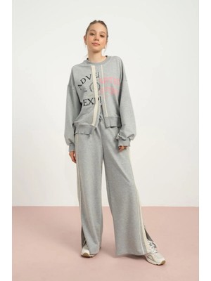 Queen Kids Queenkids Kız Çocuk 7881 Pantolon Gri Melanj