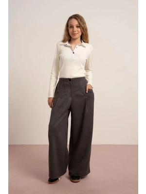 Queen Kids Queenkids Kız Çocuk 7841 Pantolon Antrasit