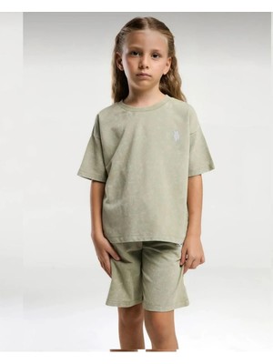 Queen Kids Queenkids Kız Çocuk 2089-4 Takım Çay Yeşili