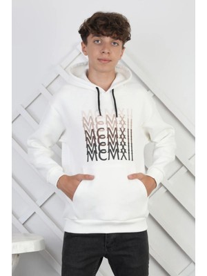 Queen Kids Queenkids Erkek Çocuk B7748 Sweat Ekru Şardonlu