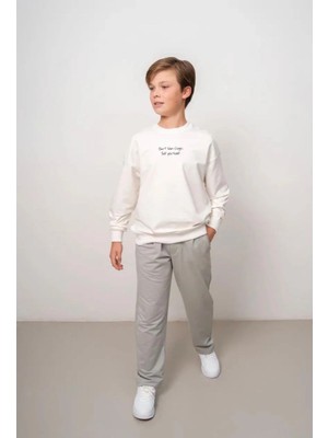 Queen Kids  Erkek Çocuk 8147 Pantolon Gri