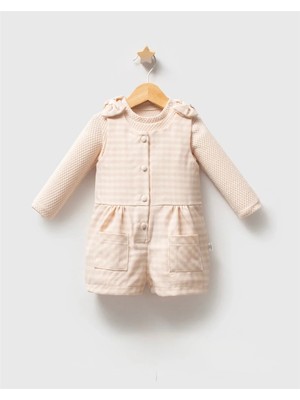 Queen Kids Queenkids Kız Bebek  5573 Salopet Pudra