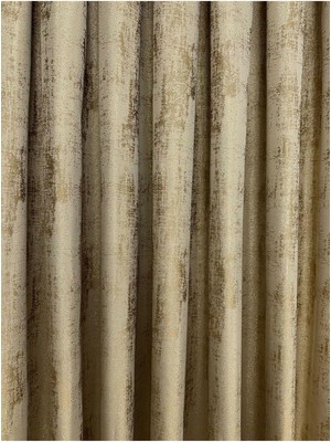 Erdoğanlar Koza Altın Simli Bal Renkli Fon Perde 1/3 Sık Pile