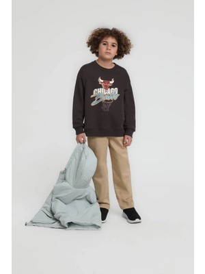 Queen Kids Erkek Çocuk Sweat Kahve