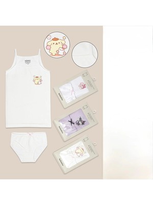 Queen Kids Queenkids Kız Çocuk Iç Giyim K128611 Atlet-Slip Takım Beyaz