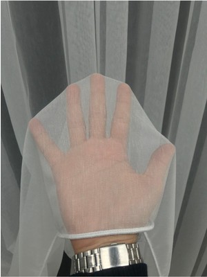 Vinaldi Bambu Ttm Armür Etek Kurşunlu Düz Tül 1/3 Sık Pile