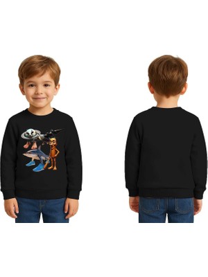 Sedirli Unisex Braınrot Baskılı Çocuk Swaetshirt 3 Iplik Şardonlu