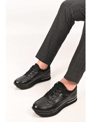 Bestello Bağcıklı Streç Detaylı Eva Taban Hakiki Deri Sneaker 172-64250 Erkek Ayakkabı