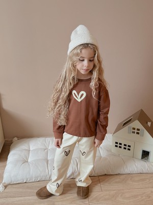 Sacro Kids Kalpli 2 Iplik Sweatshirt-Eşofman Altı Mevsimlik Kız Çocuk Takım