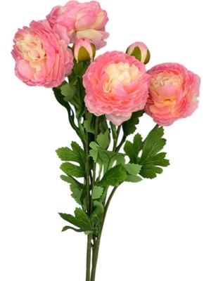 Nettenevime Yapay Çiçek Şakayık Çiçeği Pembe Açık Renk 2 Çiçek 1 Tomurcuk 50CM