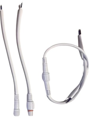 Powerr Led Aydınlatma Soketli Plastik Dişi ve Erkek Ikili Takım Kablo 2 Pın IP67 Su Geçirmez 5 Adet