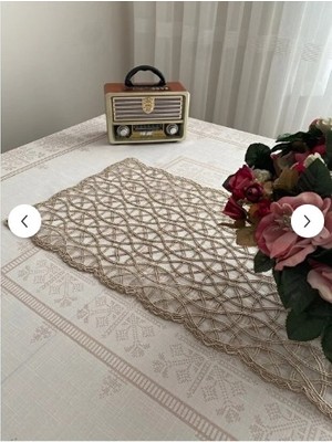 Lavanderi Fransız Dantelli Tek Parça Runner, Masa&sehpa Örtüsü, Çeyizlik Runner