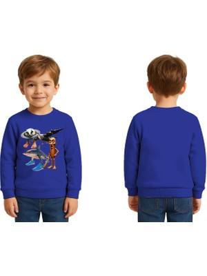 Sedirli Unisex Braınrot Baskılı Çocuk Swaetshirt 3 Iplik Şardonlu