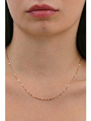 Söğütlü Silver 925 Ayar Gümüş Zincir Zarif  Aynalı Zincir Kolye Günlük ve Şık Kullanım