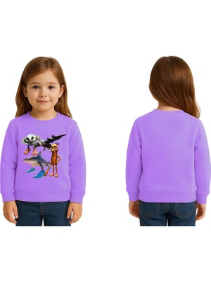 Sedirli Unisex Braınrot Baskılı Çocuk Swaetshirt 3 Iplik Şardonlu