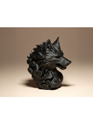 Linova Kurt Kafası Heykel Biblo Dekoratif Obje