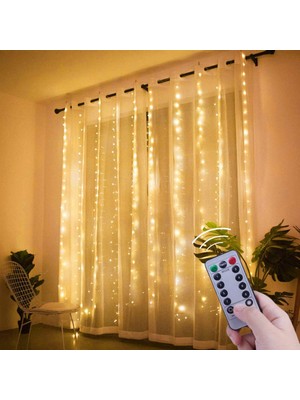 3m Günışığı LED Perde, 300 Led, 8 Fonksiyon, Usb, Şık ve Enerji Verimli