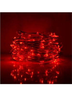 Özbience 3 Metre Tel LED Işık, Pilli Kırmızı Işık, Esnek ve Parlak Aydınlatma