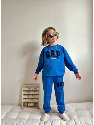 Sacro Kids Süzene Punch Nakışlı 2 Iplik Sweatshirt-Eşofman Altı Mevsimlik Erkek Çocuk Takım